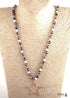 Boho Necklace, RH Tiger Eye, Star Brown Natural Stone